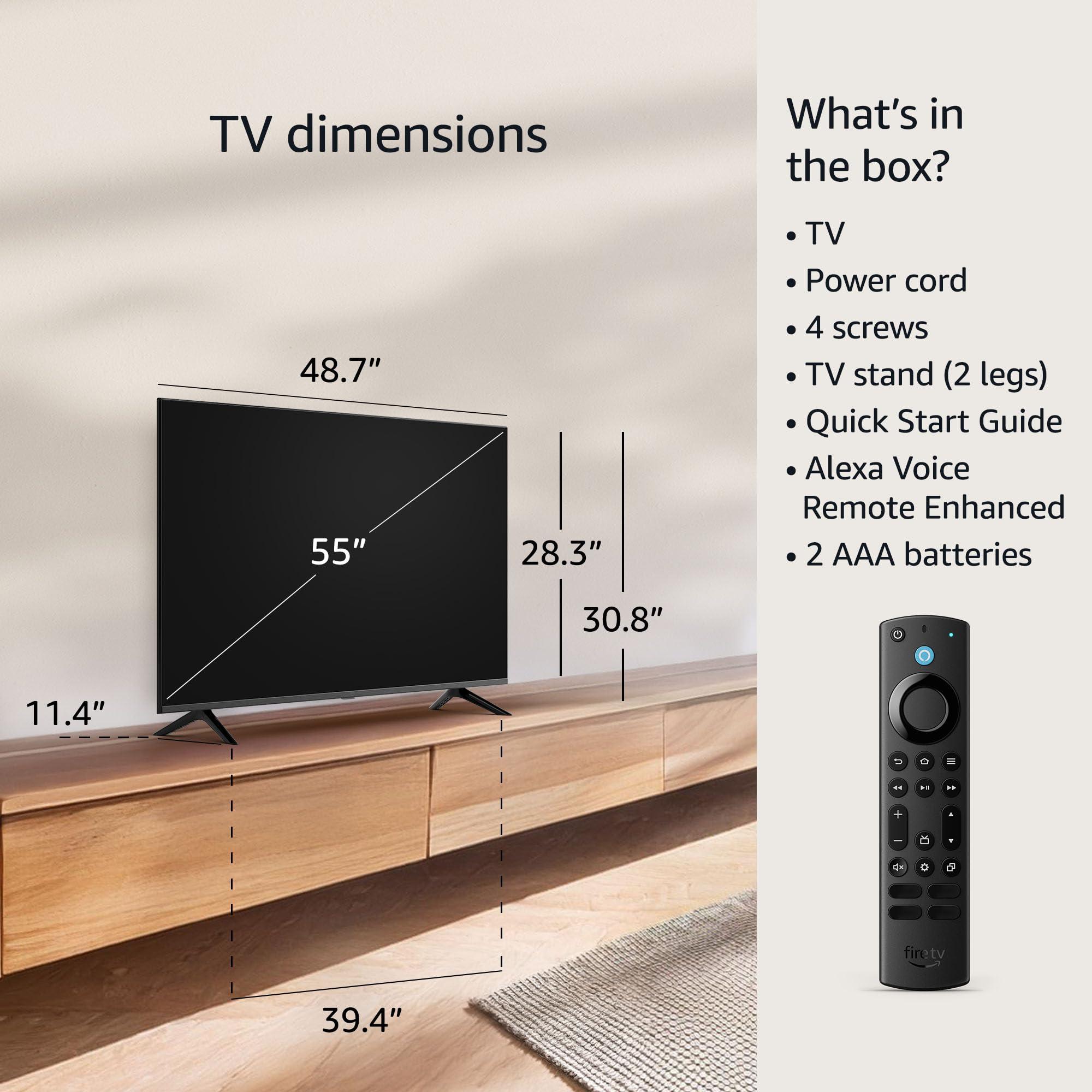 Amazon Amazon Fire TV 55" 4-Series 4K UHD smart TV, stream live TV without cable, 2024 release