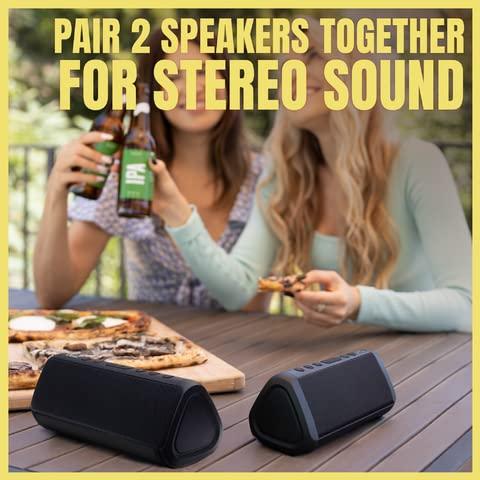 Cambridge Soundworks OontZ Pro Waterproof Bluetooth Speaker, 21-Watts Louder Volume, Exceptional Sound & Bass, 100ft Wireless Range, Play Two Together for Dual Stereo, Bluetooth Speakers (Black)