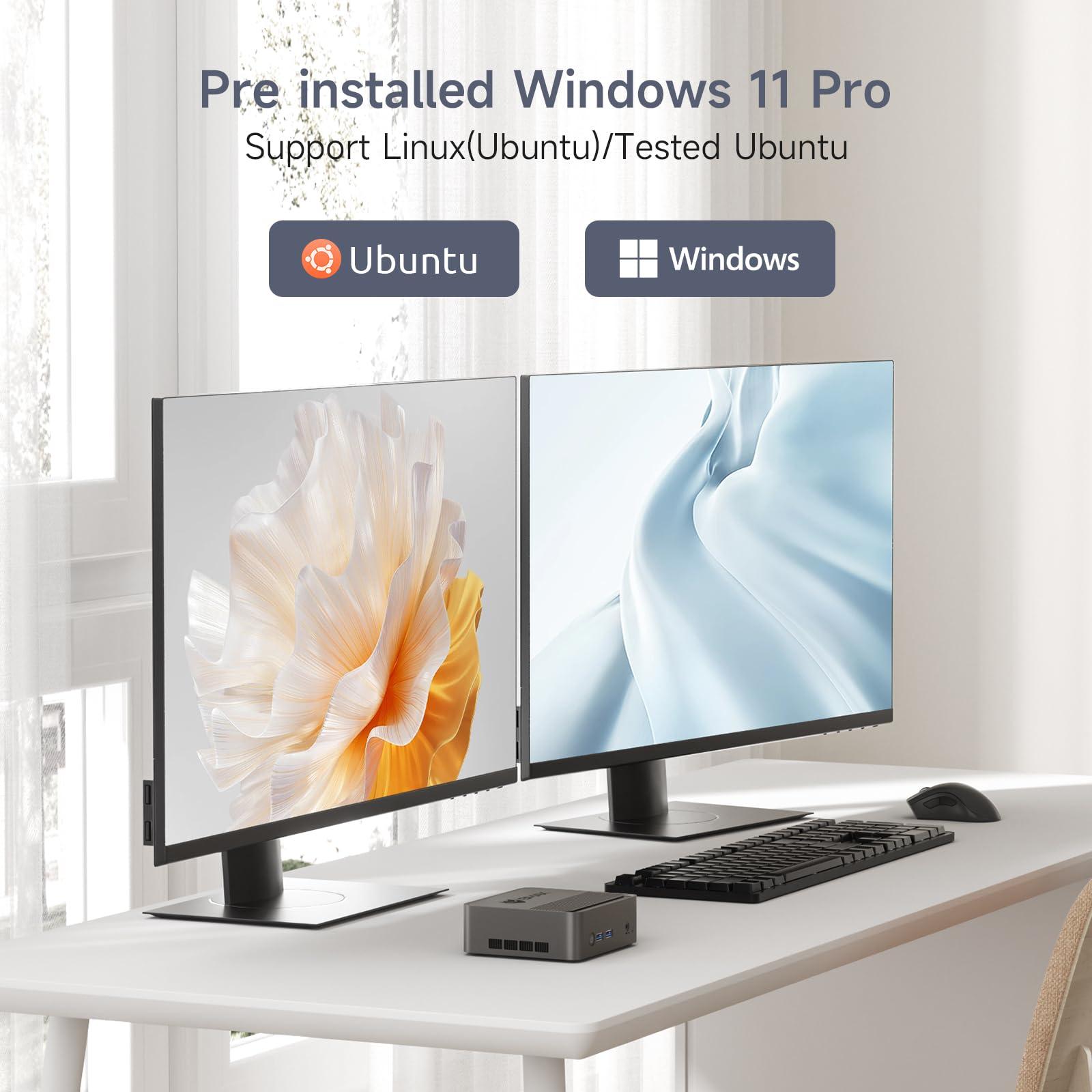 Bmax Bmax B3 Mini PC 256GB SSD 8GB DDR4, Intel 11th Gen N5095 Processor (up to 2.9GHz) 4C/4T, Auto Power On Mini Desktop Computer WiFi/BT5.0/HDMIx2 Support 4K Dual Screen Display, Wake On LAN