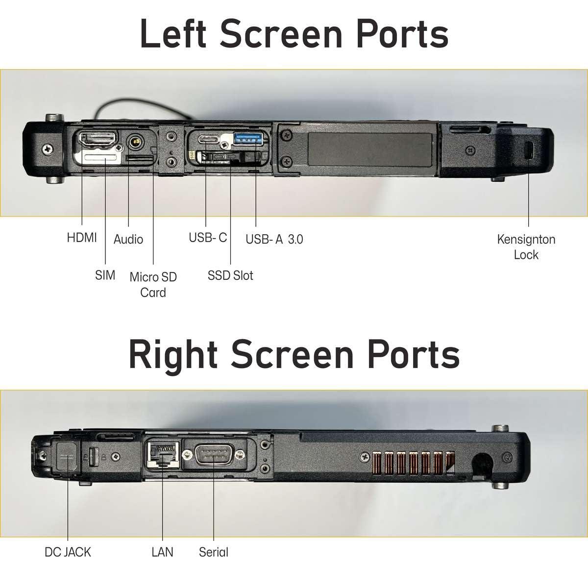 Getac Getac K120, 12.5"" FHD Touchscreen, Rugged, 2-in-1, Intel Core i5-8250U, 4G LTE, 16GB, 512GB SSD, Keyboard, Windows 11 Pro (Renewed), Black