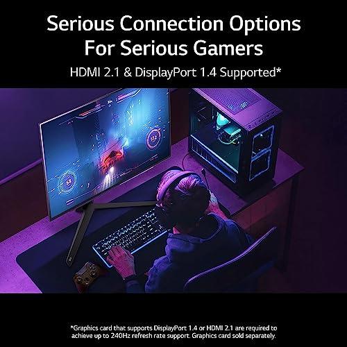 LG LG 27\" Ultragear OLED QHD Gaming Monitor with 240Hz .03ms GtG & nVIDIA G-SYNC Compatible,Black