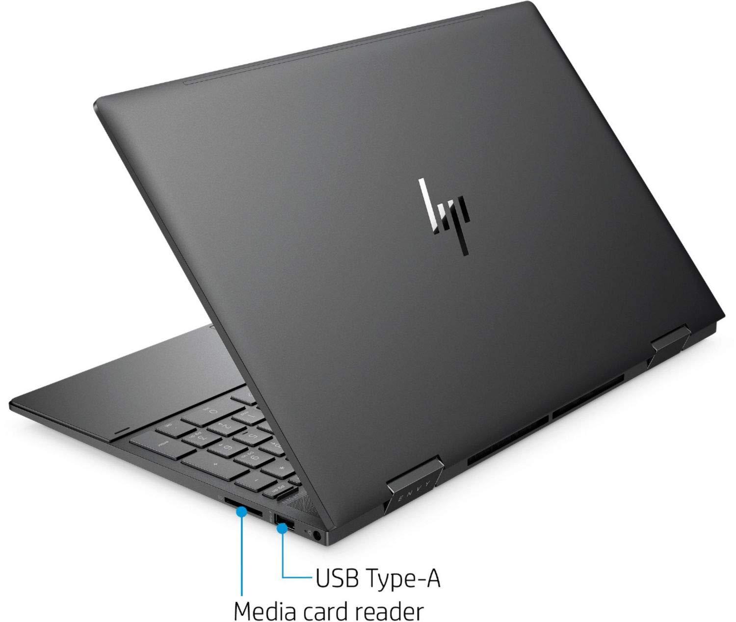 HP 2020 HP Envy x360 2-in-1 Laptop, 15.6" Full HD Touchscreen, AMD Ryzen 5 4500U Processor up to 4.0GHz, 8GB Memory, 256GB PCIe SSD, Backlit Keyboard, HDMI, Wi-Fi, Windows 10 Home, Nightfall Black