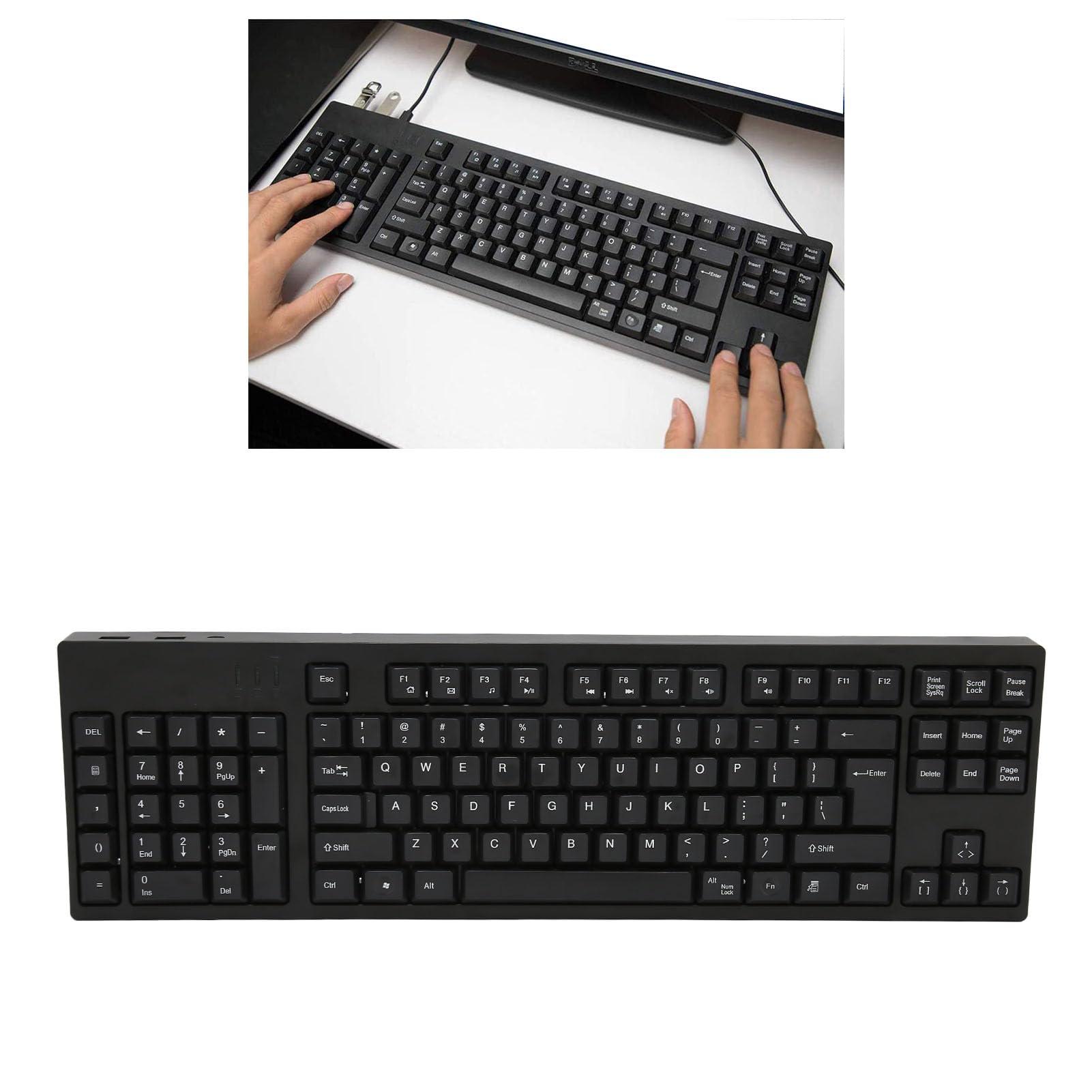 Diydeg Left Handed Mechanical Gaming Keyboard, 109 Keys With Number Pad, Wired Micro USB Connection, Ergonomic for Business, Accounting, Designer, Gamer, Home, Office