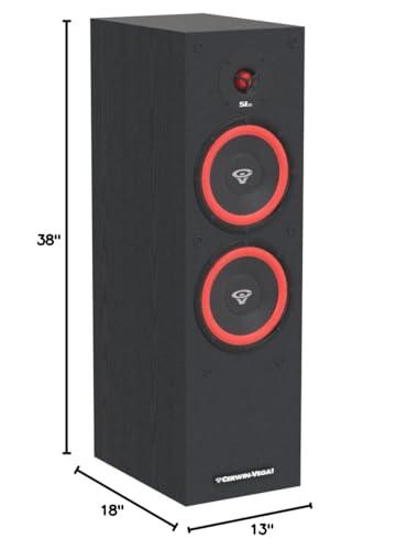 Cerwin-Vega Cerwin Vega Home Audio SL-28 8\" 300 Watts 2-Way Dual Floor Speaker with 1\" Soft Dome Tweeter Black