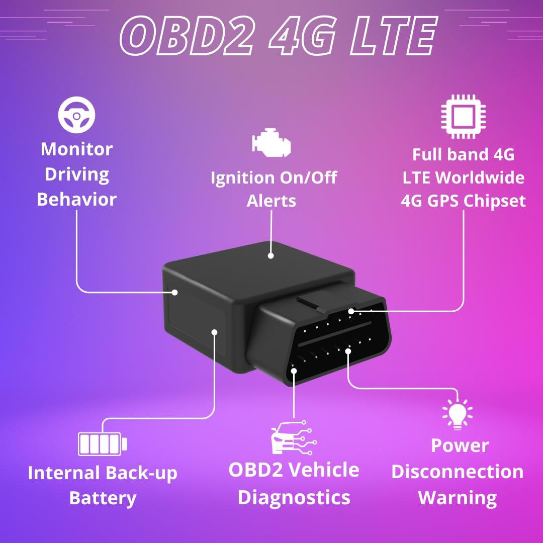 PlanetGPS PlanetGPS (OBD) - Real-Time OBDII GPS Tracker for Vehicles with OBD2 Diagnostics for Cars Trucks w/Worldwide Coverage | Subscription Required (Starting $5.00/Month)