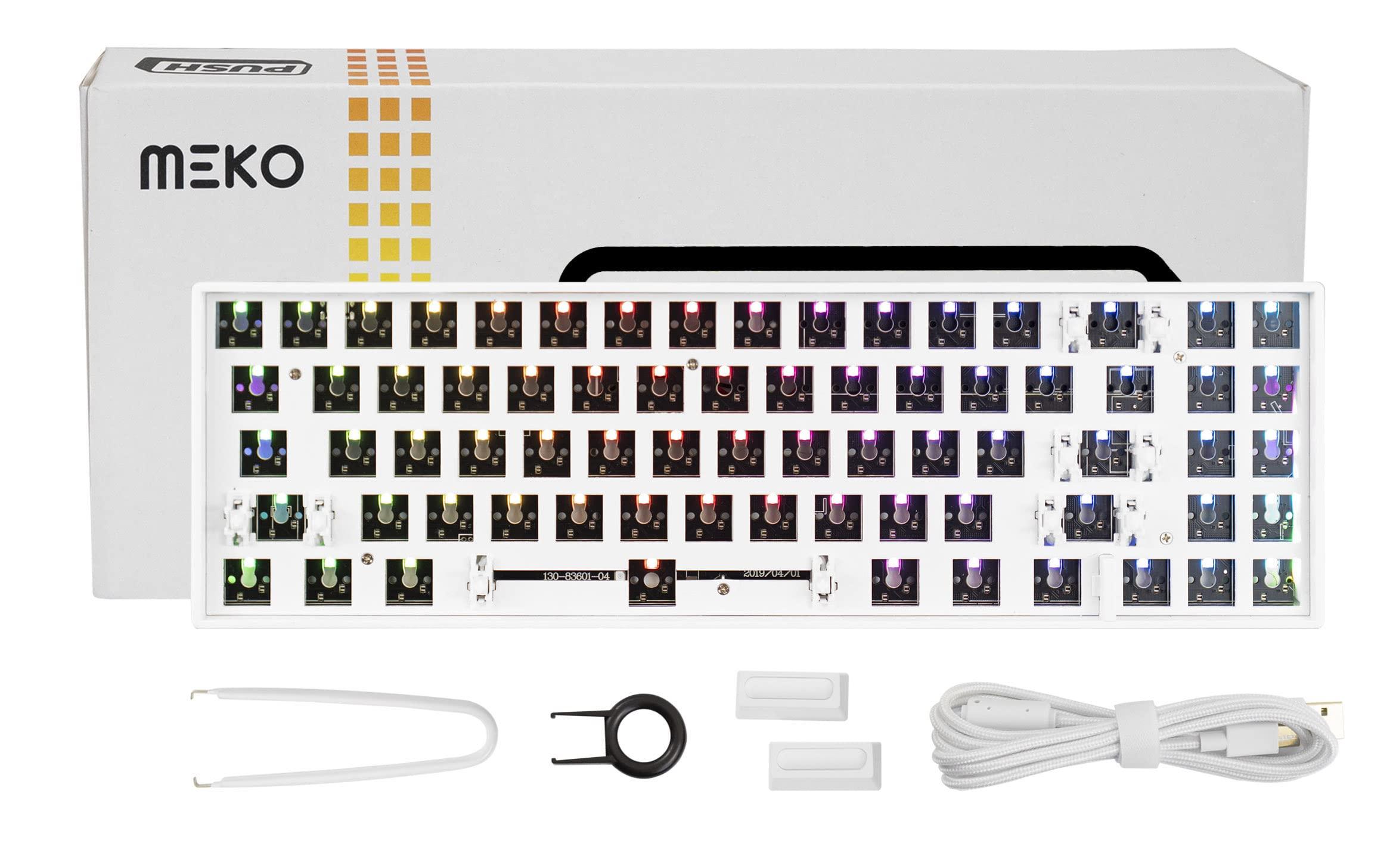 MEKO MEKO Push White Barebones 65% Hotswap Bluetooth RGB Mechanical Keyboard