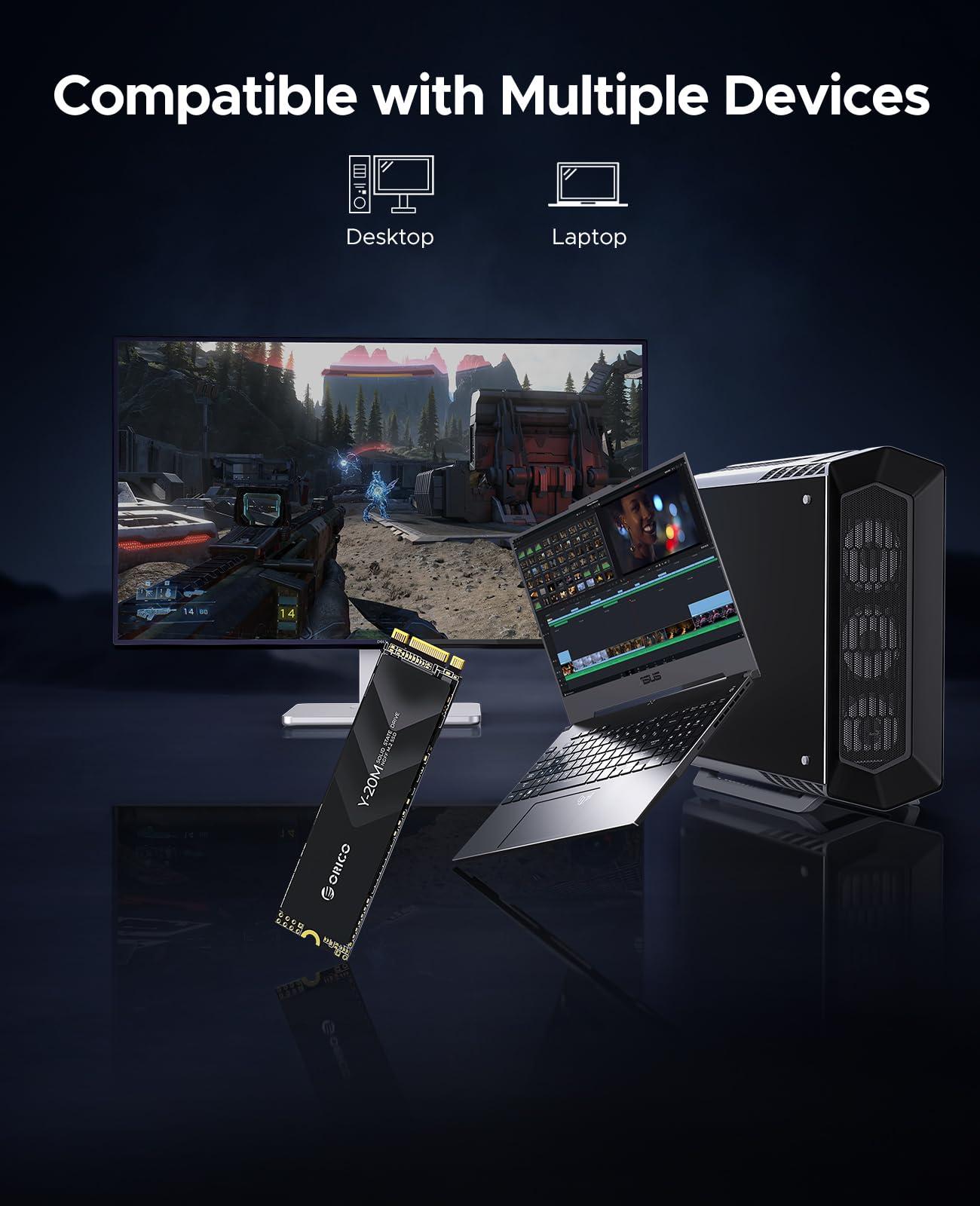 ORICO ORICO M.2 2280 SATA SSD, 512GB Internal M.2 SSD with B+M Key for Desktop/Laptop, SATA III 6Gbps NGFF Solid State Drive Low Power Consumption with 3-Year After Sale Service - Y20M