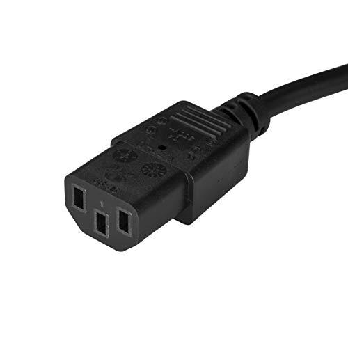 StarTech StarTech.com 10ft (3m) Computer Power Cord, Right Angle NEMA 5-15P to C13, 10A 125V, 18AWG, Replacement AC Power Cord, PC Power Supply Cable, Printer / Monitor Power Cord - UL Listed (PXTR10110)