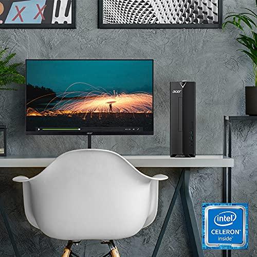 acer Acer Aspire XC-830-UA91 Desktop | Intel Celeron J4125 Quad-Core Processor (Up to 2.7GHz) | 8GB 2400MHz DDR4 | 256GB NVMe M.2 SSD | 8X DVD | Wi-Fi 5 | Bluetooth 4.2 LE | Windows 10 Home