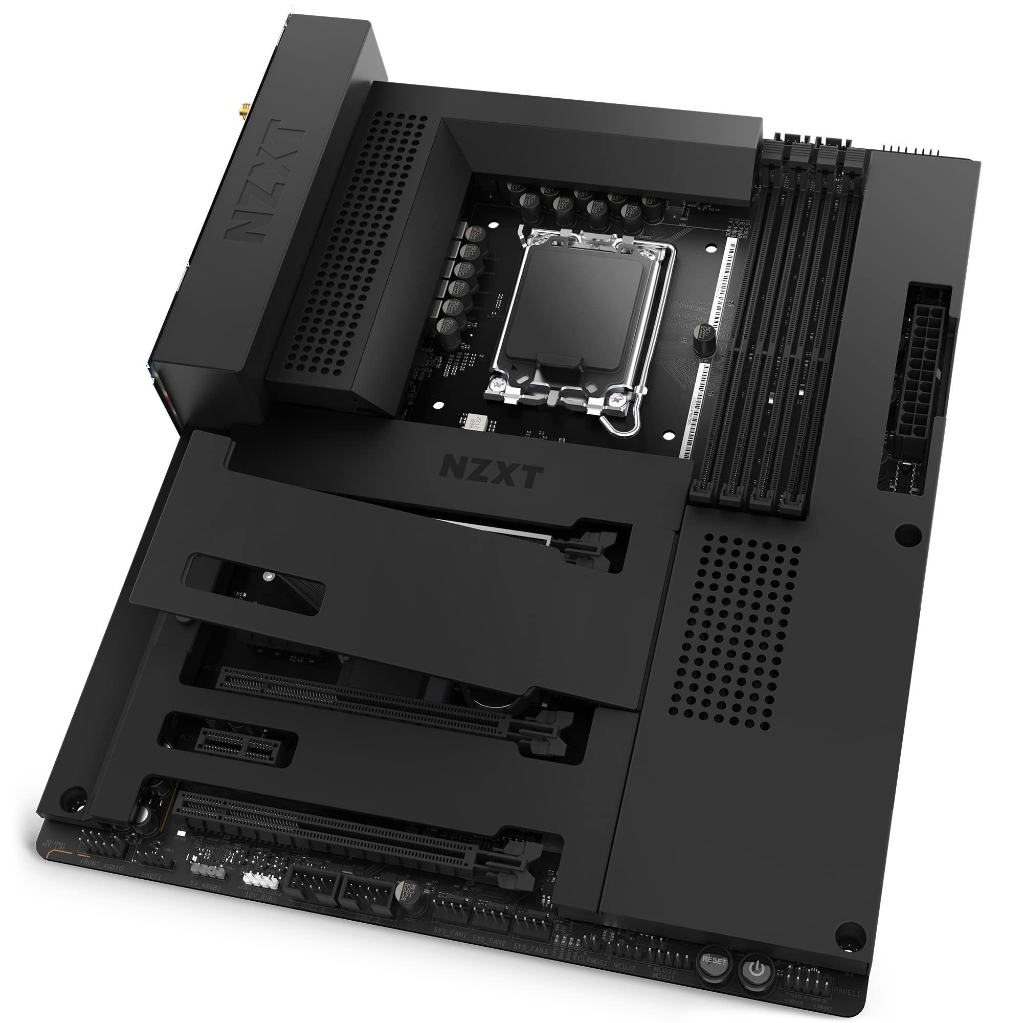 NZXT NZXT N7 Z690 Motherboard - N7-Z69XT-B1 - Intel Z690 chipset (Supports 12th Gen CPUs) - ATX Gaming Motherboard - Integrated I/O Shield - WiFi 6E connectivity - Bluetooth V5.2 - Black