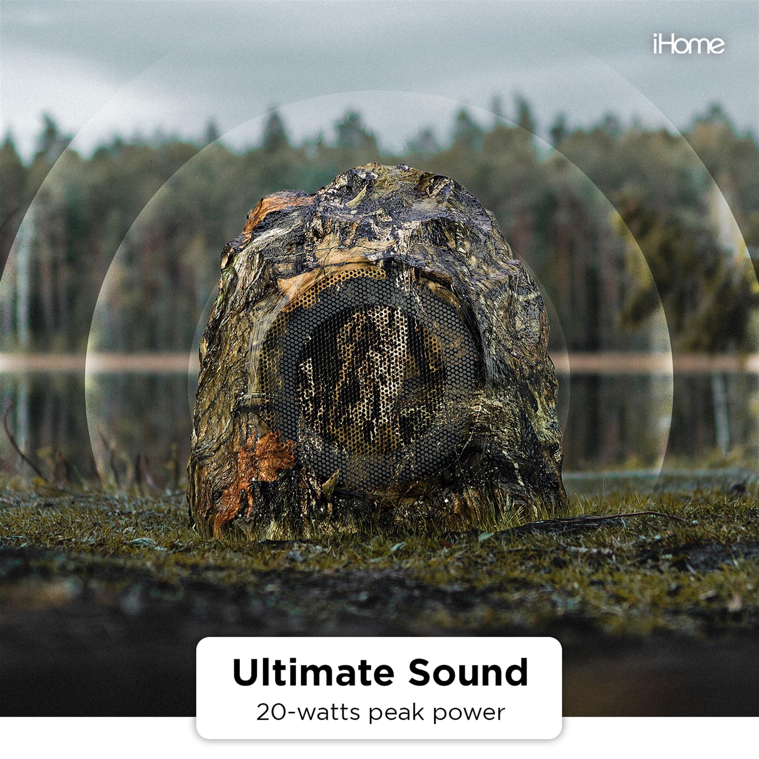 iHome iHome Mossy Oak Camo IHRK-400MOBC-PR Wireless Waterproof Rock Speaker Set for Outdoors Camping Nature Hunting and Fishing Lovers. Built to add Sound to Your Bottomland Supplies, Accessories and Gear