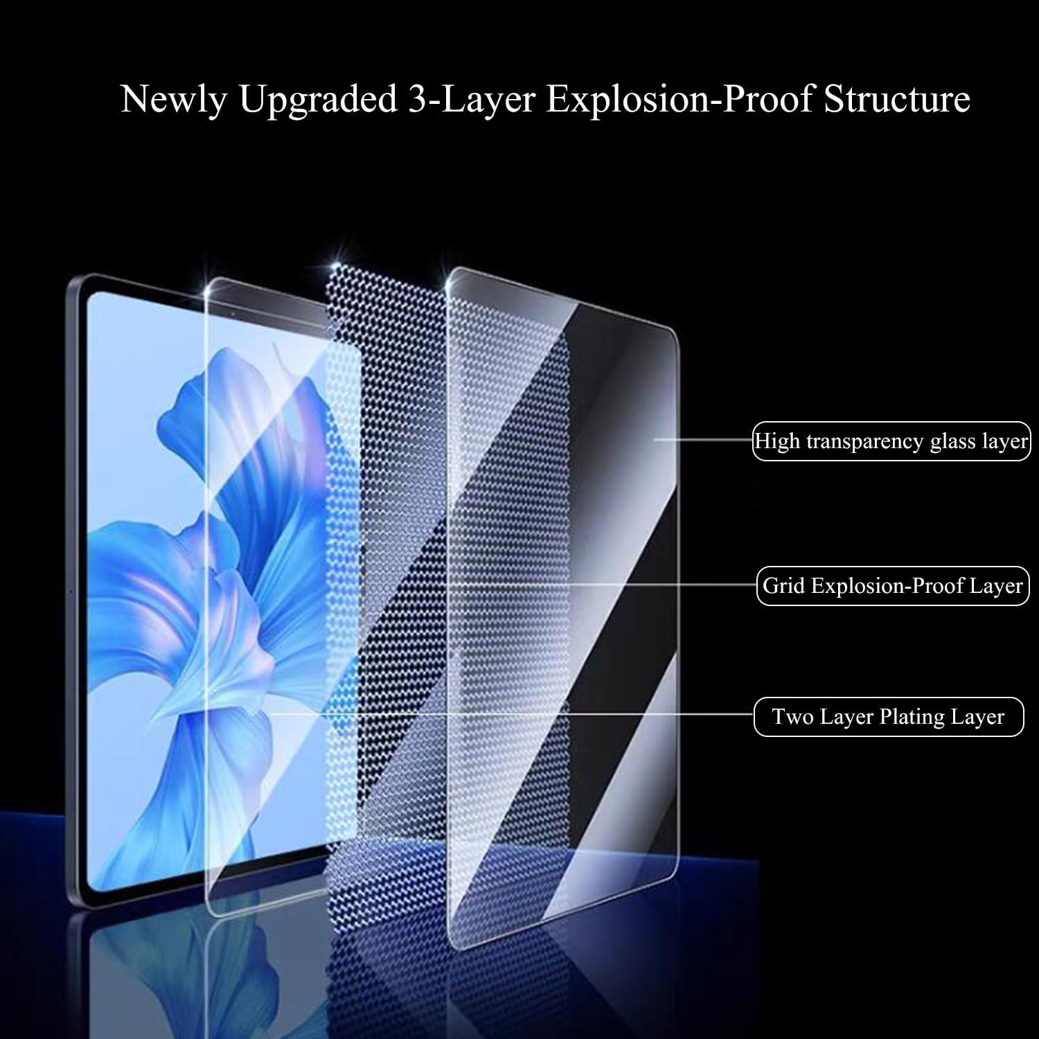 YINOVEEN 2Pack Tempered Glass Screen Protector for Lenovo Tab M10 Plus 3rd Gen 10.6 Inch 2022, Glass Screen Guard for 10.6 inch Lenovo Tab M10 Plus Gen 3 TB125FU TB128FU TB128XU 2022, 2.5D Radian, 9H Hardness