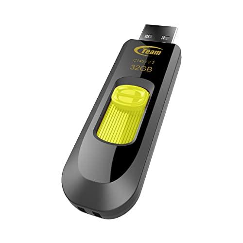 TEAMGROUP TEAMGROUP C145 32GB 50 Pack USB 3.2 Gen 1 (3.1/3.0) USB Flash Thumb Drive, External Data Storage Memory Stick Compatible with Computer/Laptop (Black-Yellow) TC145332GY25