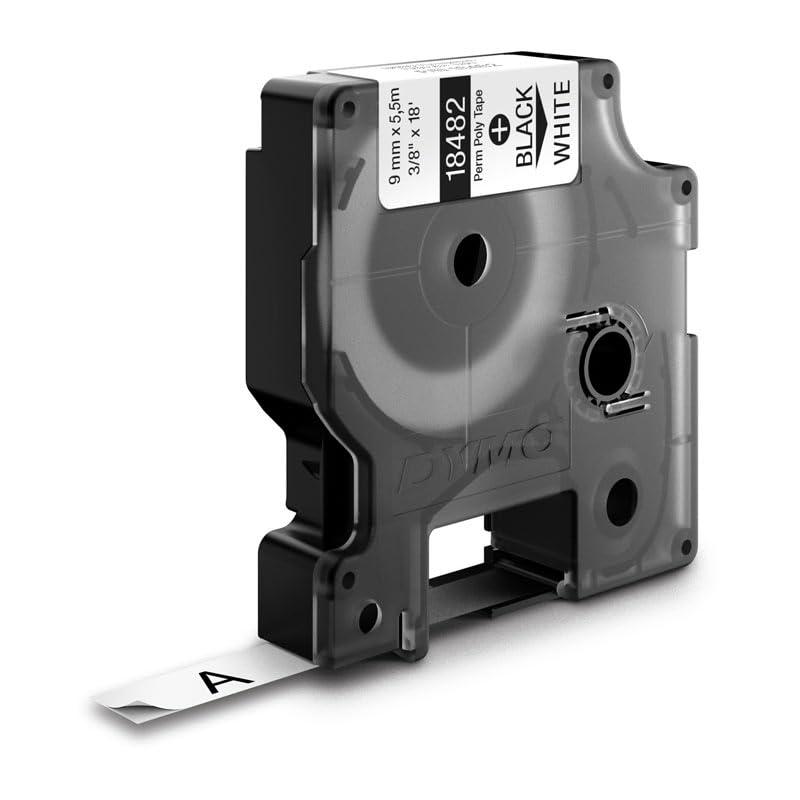 DYMO DYMO Rhino Permanent Poly Industrial Label Tape, 3/8 x 18 ft, White/Black Print DYM18482 DYMO 1162
