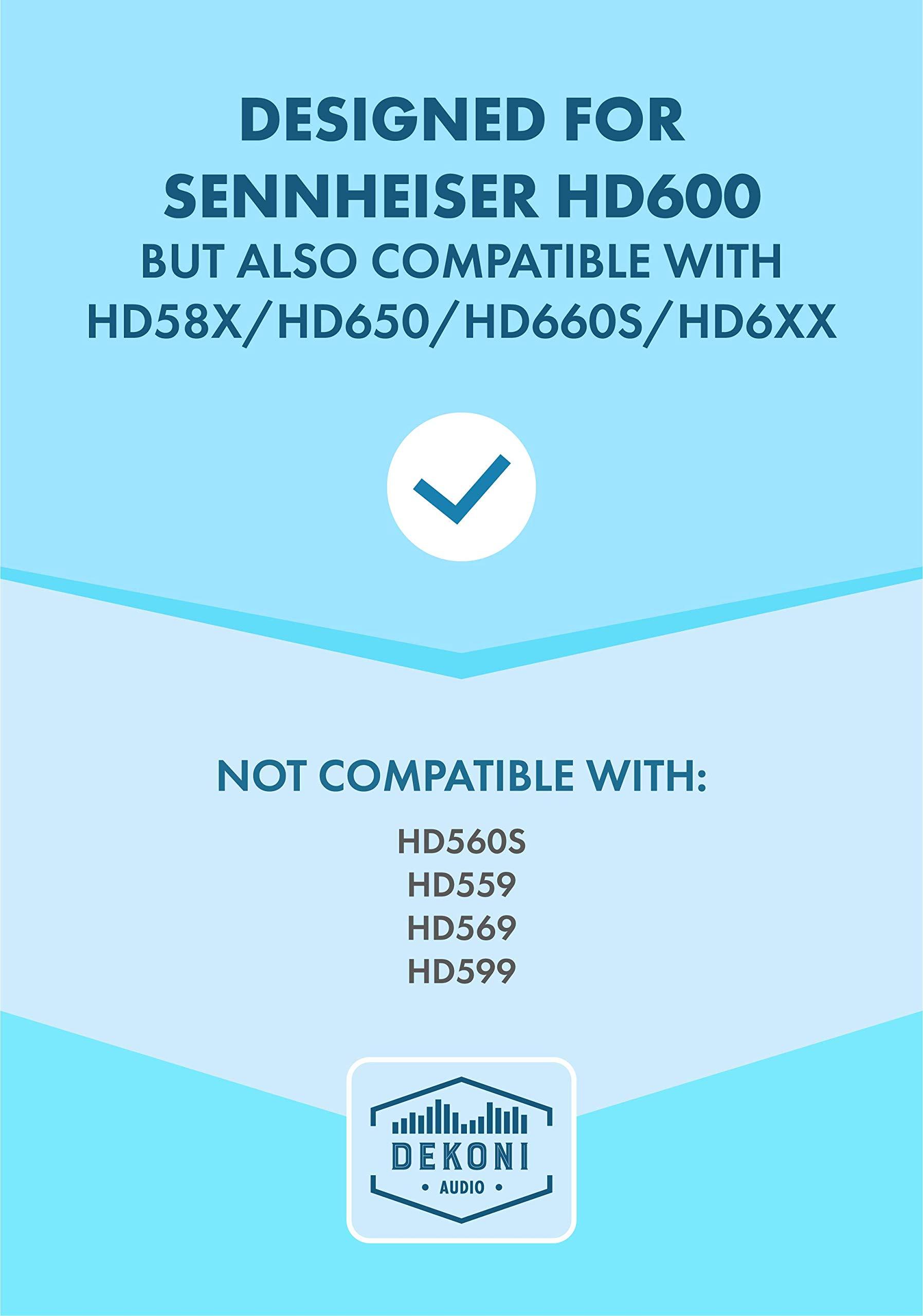 Dekoni Audio Dekoni Audio Earpads for Sennheiser HD600 HD650 HD660S HD6XX HD58X | Premium Replacement Ear Pads for Sennheiser Headphones | Soft, Durable, High-Fidelity Comfort Upgrade (Elite Velour)