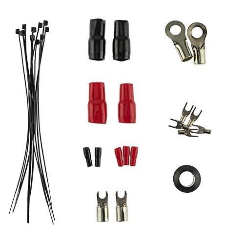 DS18 DS18 CANDY-X2B Amplifier in Black with Complete 4GA Amplifier Installation Kit Included - Class D, 2 Channels, 800 Watts Max, Digital, 2/4 Ohm - Compact Mini Ampflier for Speakers in Car Audio System