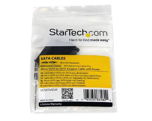 StarTech StarTech.com Micro SATA to SATA Adapter Cable with Power - 1.8 SSD Cable - Micro SATA Adapter - Micro SATA to SATA (MCSATAADAP)