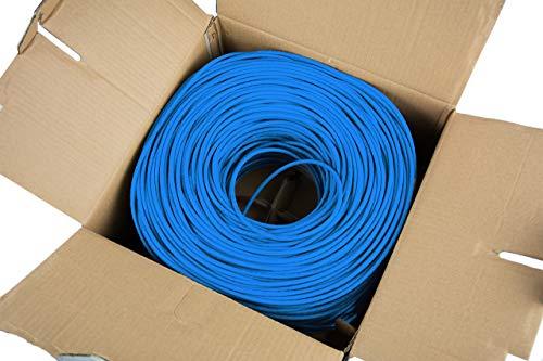 VIVO VIVO 500ft Bulk Cat6, Full Copper Ethernet Cable, 23 AWG, UTP Pull Box, Cat-6 Wire, Indoor, Network Installations, Blue, CABLE-V017