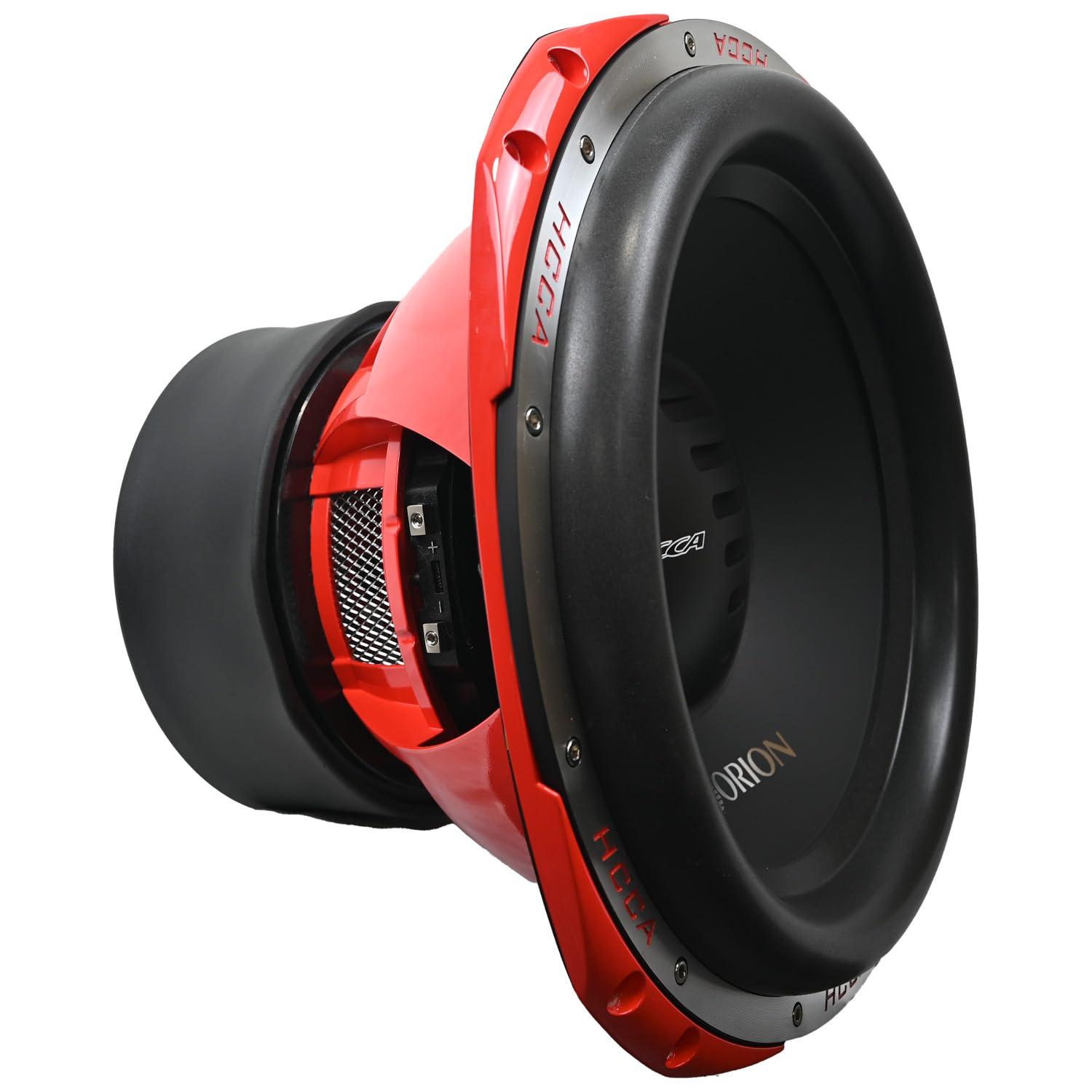 ORION Orion HCCA Series HCCA154 High Performance 15 Competition Grade Car Subwoofer, 10000W Max Power, 2500W RMS, Dual 4 ohms, 4 Voice Coil - Powerful Black Coil Subwoofer for Cars, Trucks, Jeeps