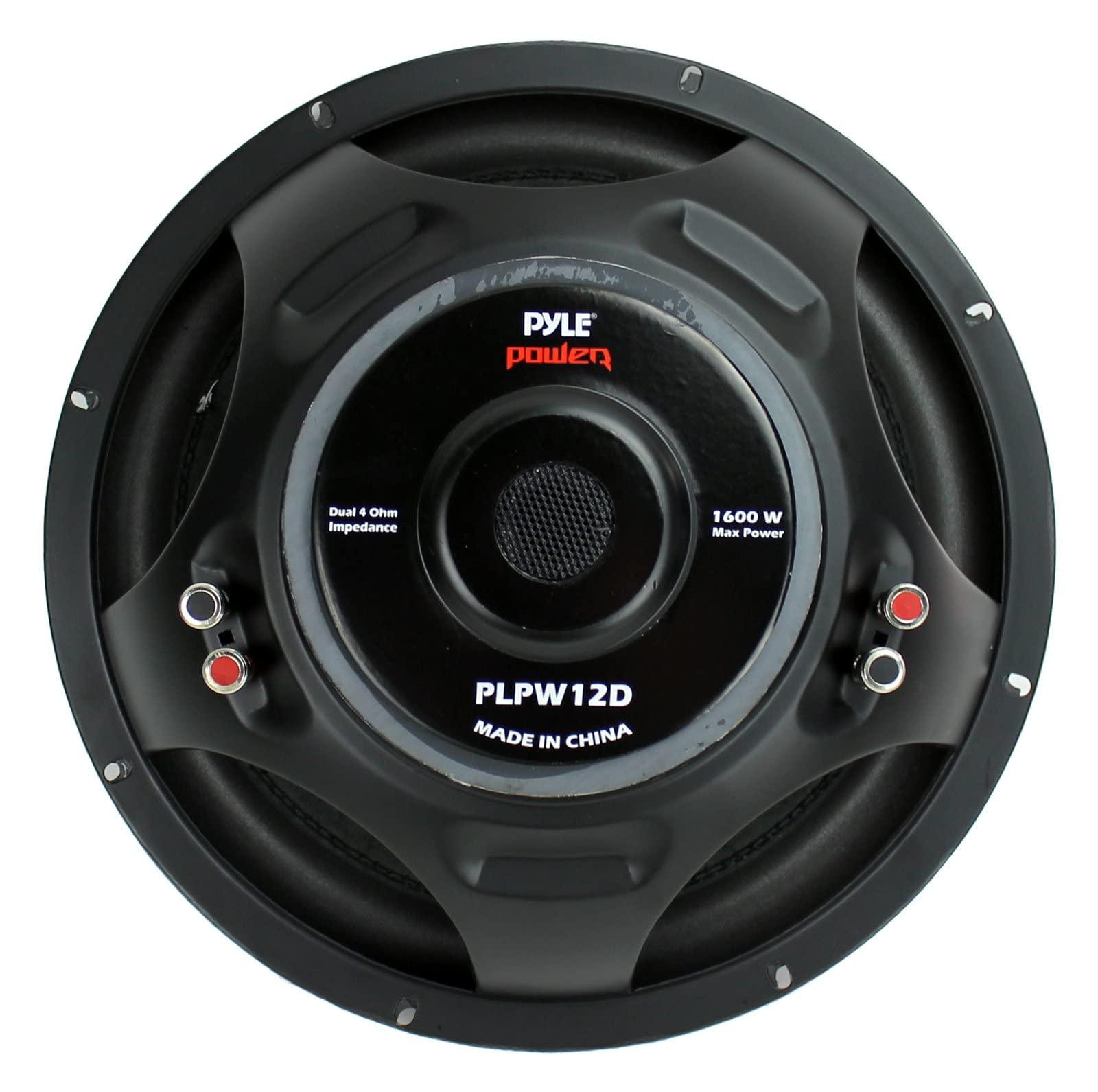 Pyle PYLE PLPW12D 12\" 1600W 4Ohm DVC Car Stereo Power Subwoofer Dual Coil (6 Pack)