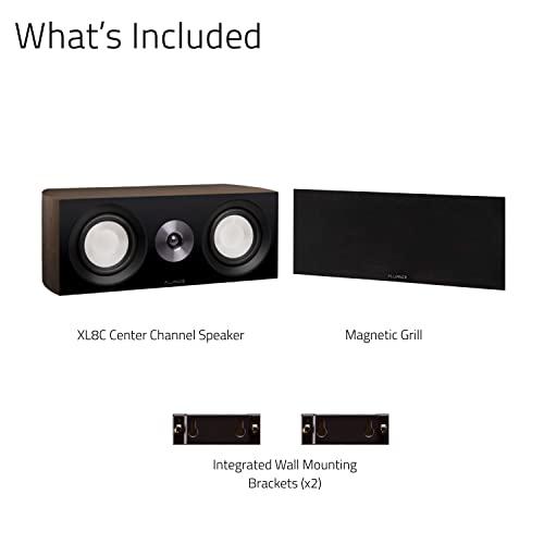 Fluance Fluance Reference High Performance 2-Way Center Channel Speaker for Enhanced Dialogue and Vocals in Home Theater Surround Sound Systems - Walnut (XL8CW)