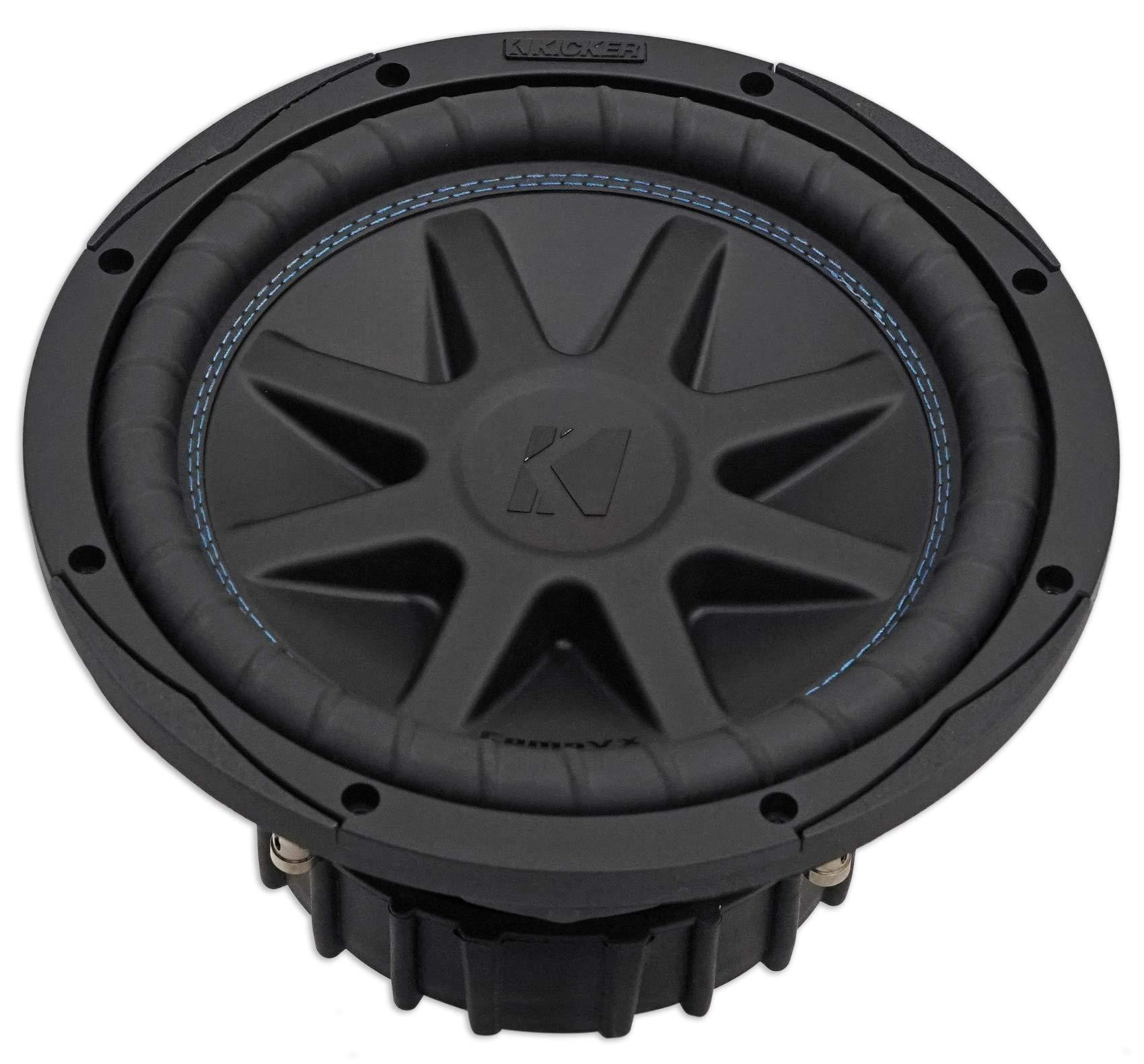 KICKER Kicker 44CVX104 10\" Comp VX 600 Watt RMS Car Subwoofer+Sealed Sub Box Enclosure